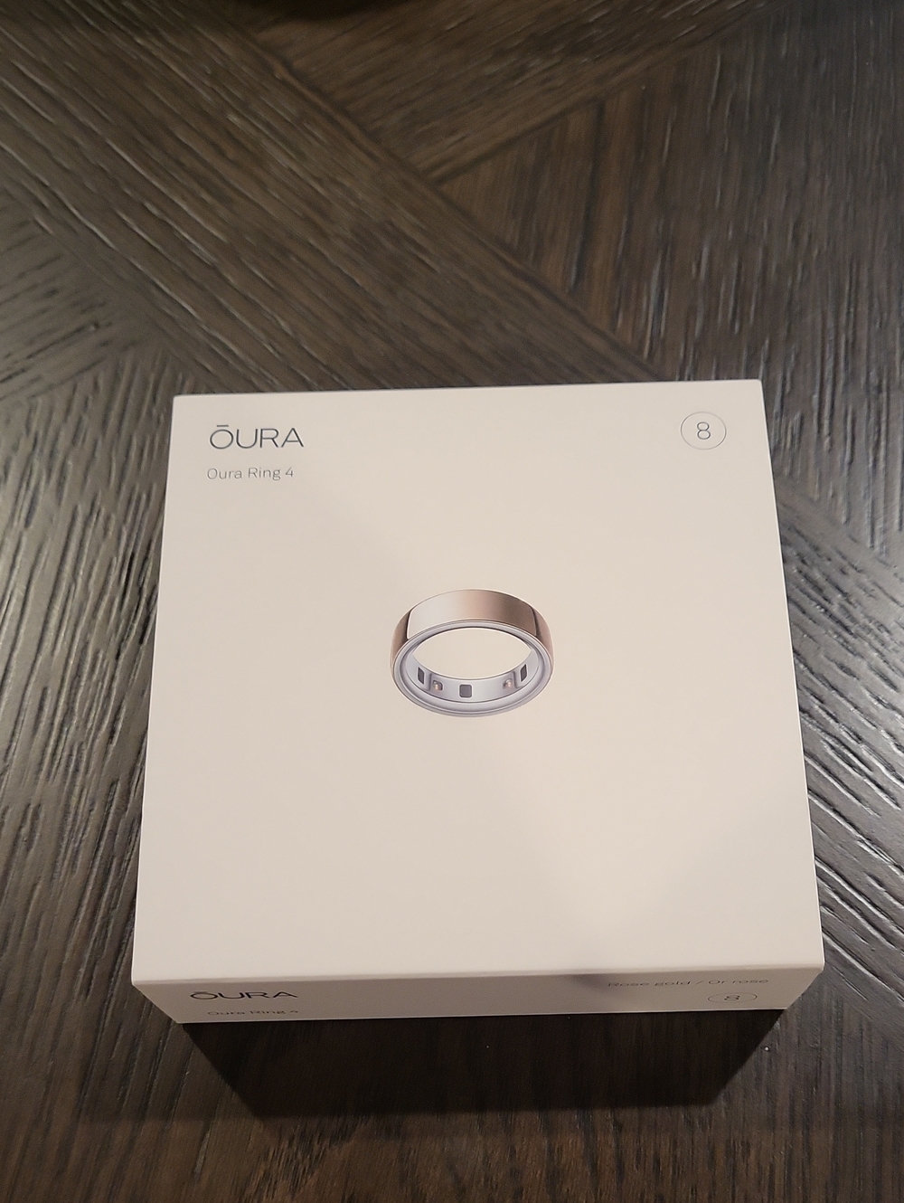 Oura Ring 4 Rose Gold Color Size 8